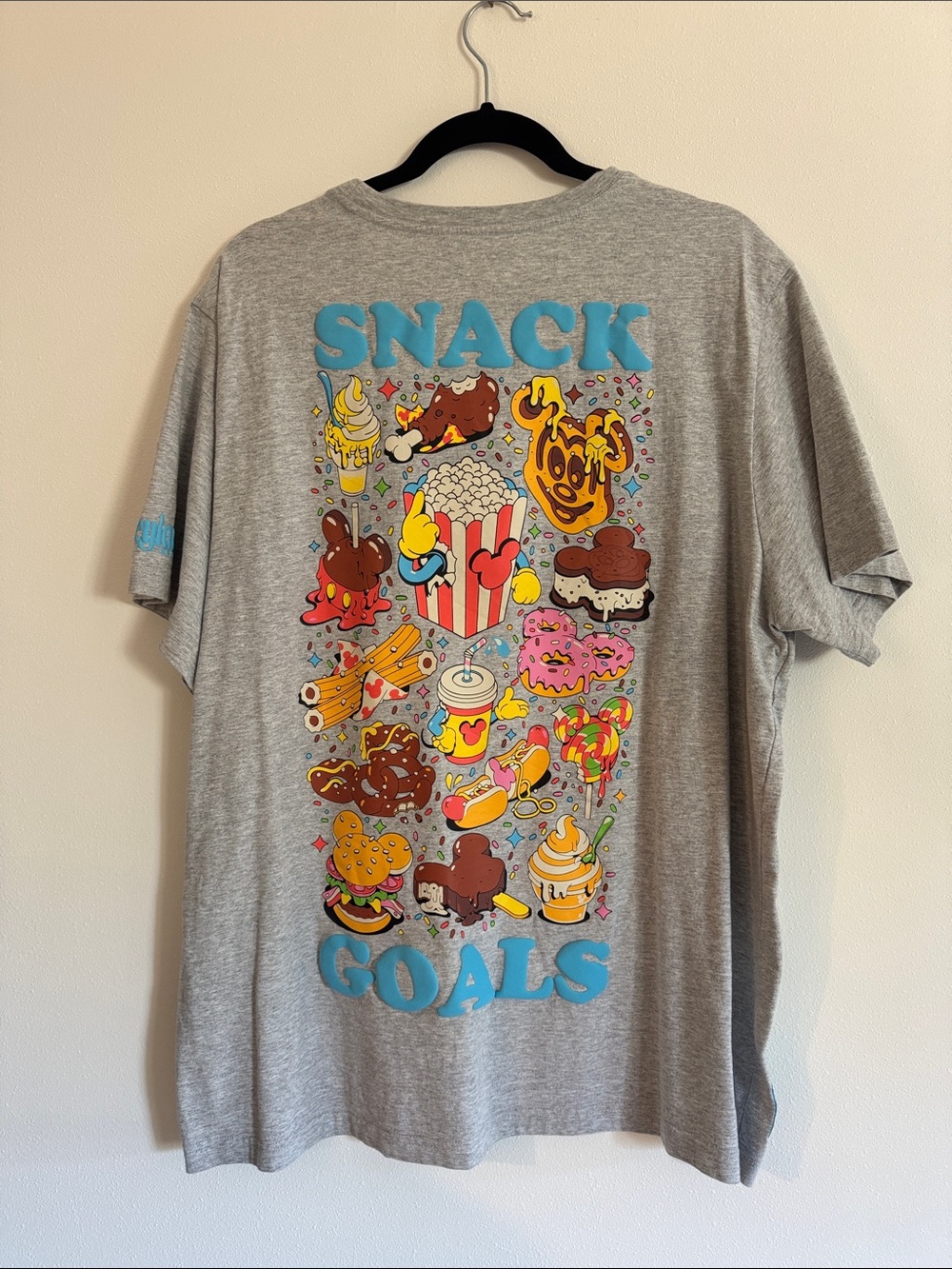 Disneyland Disney Eats Snack Goals Graphic Tee - Grey with Colorful Snack Print